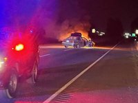 ‘Prolific offender’ arrested after spike belt used on Highway 1, Abbotsford police say