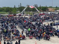 Record turnout as thousands of bikers rally at Polo Park for 15th annual Ride for Dad